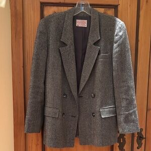 Vintage Pendleton Charcoal Double-Breasted Blazer